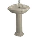 27 x 20 in. Oval Pedestal Sink with Base in Sandbar