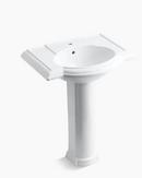 27-1/2 x 20 in. Oval Pedestal Sink and Base in White