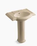 Oval Pedestal Sink with Base in Mexican Sand™