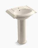 24-1/8 x 20 in. Oval Pedestal Sink with Base in Almond