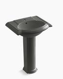 KOHLER Thunder&trade; Grey Pedestal Bathroom Sink 