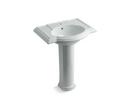 27-1/2 x 20 in. Oval Pedestal Sink and Base in Ice™ Grey