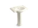 27-1/2 x 20 in. Oval Pedestal Sink and Base in Biscuit