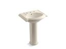 24-1/8 x 19-3/4 in. Oval Pedestal Sink and Base in Almond