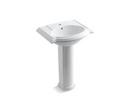 24-1/8 x 20 in. Oval Pedestal Sink with Base in White