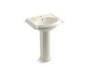 24-1/8 x 20 in. Oval Pedestal Sink with Base in Biscuit