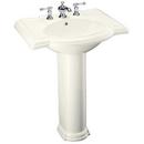27-1/2 x 20 in. Oval Pedestal Sink and Base in Biscuit
