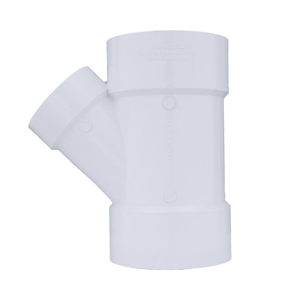 White PVC DWV Wye 