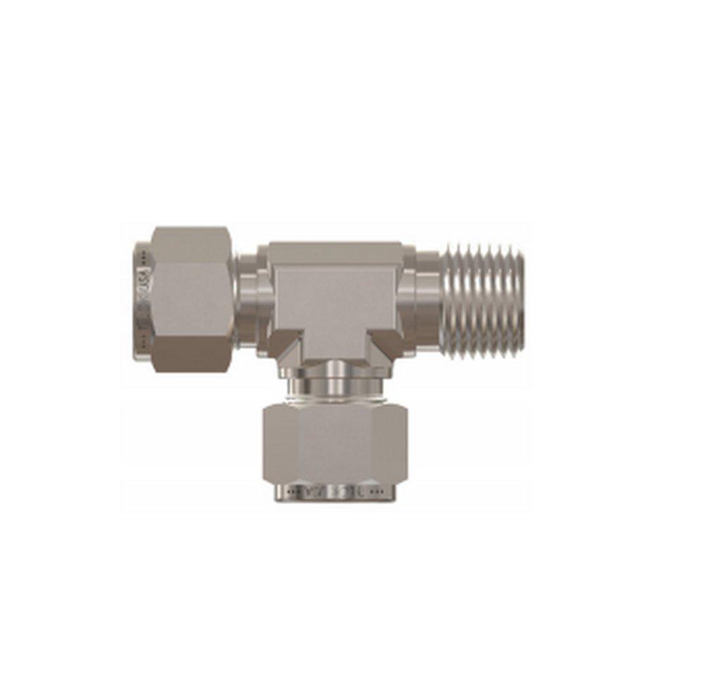 Tylok OD Tube x MPT Stainless Steel Run Reducing Tee 