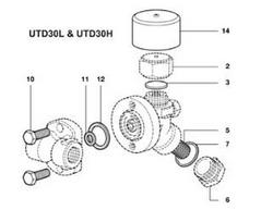 TD42L/H Thermodynamic Steam Trap Insulating Cover, (Old Style), F