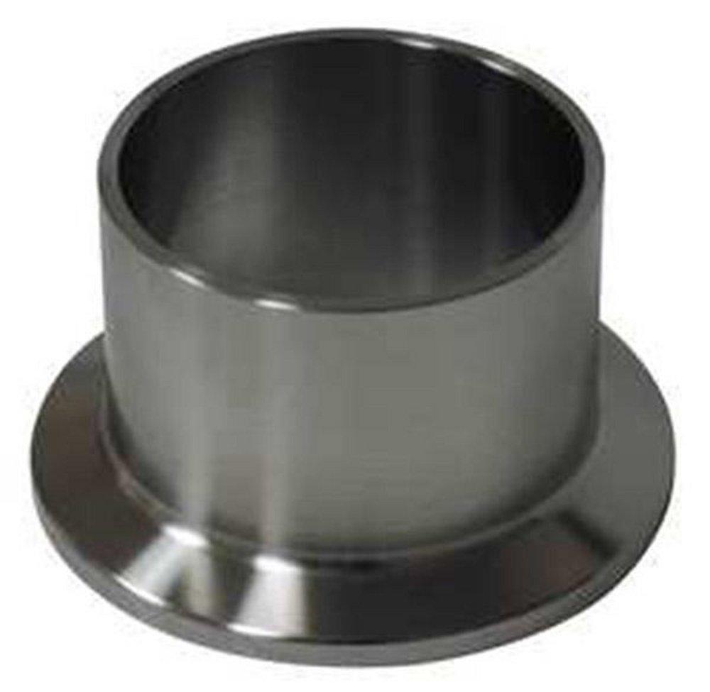 VNE Corporation Butt Weld x OD Tube Long and Sanitary 304 Stainless Steel Ferrule 