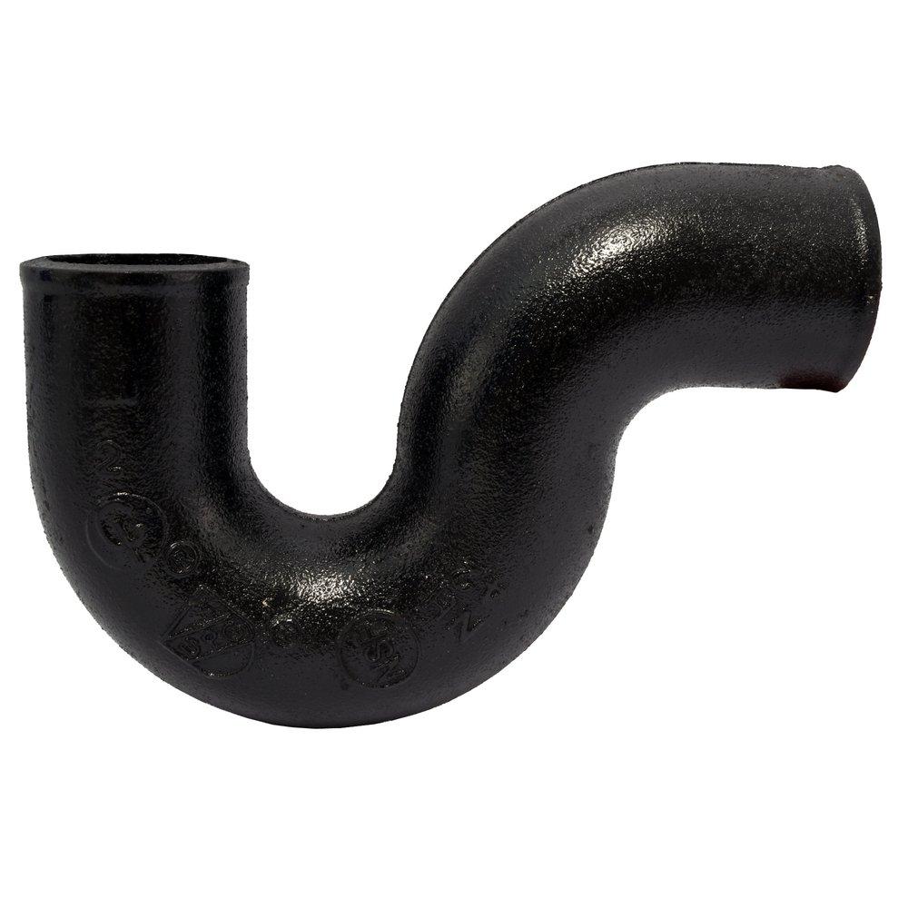 Black No-Hub Cast Iron P-Trap 