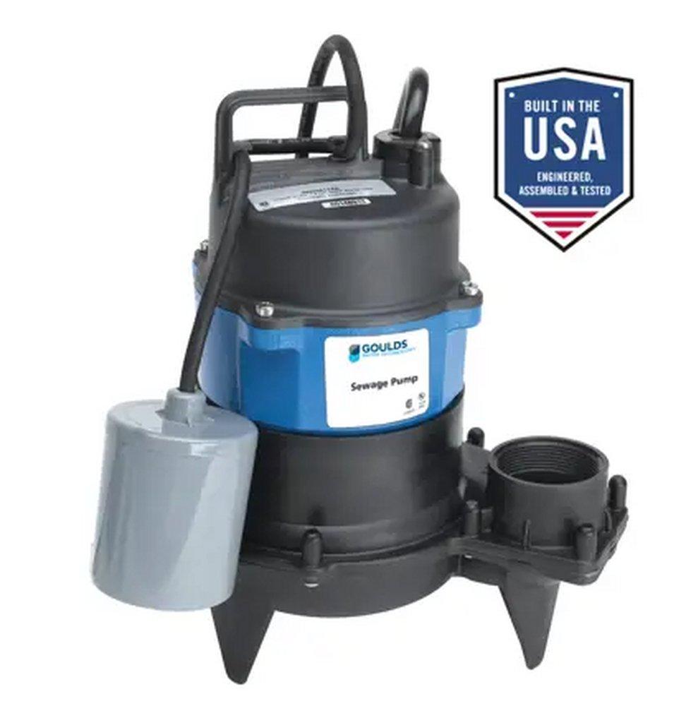 Goulds Water Technology 1/2 hp 115V Sewage Pump 