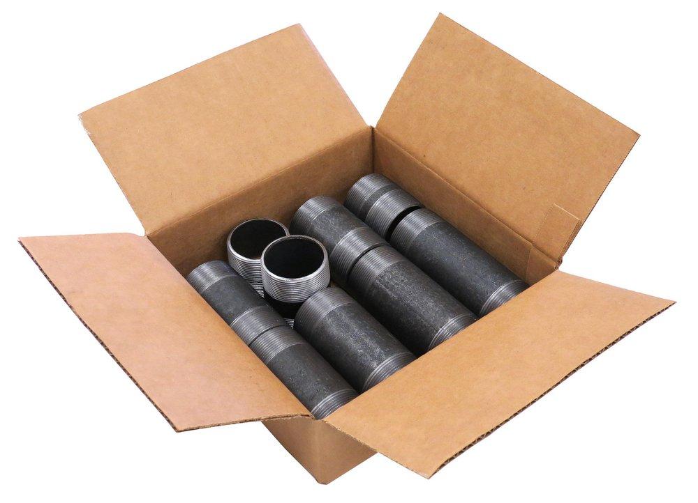 Threaded x NPT Extra Heavy Domestic Black Carbon Steel Seamless Nipple (Piece of 10) 