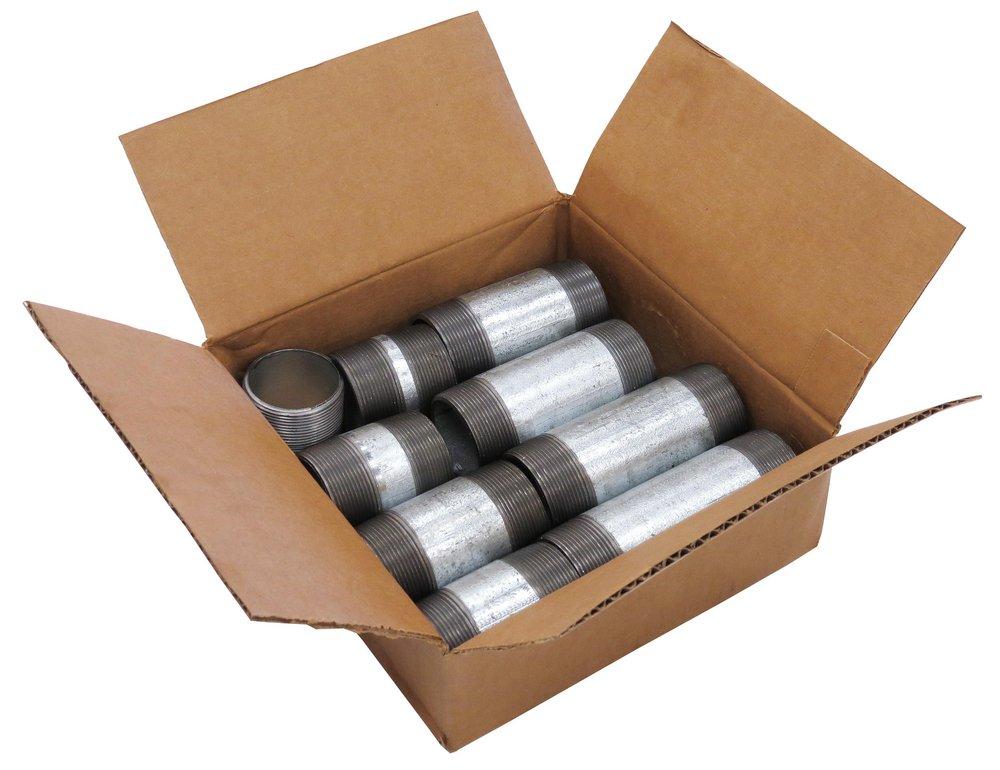 NPT Schedule 40 Standard Domestic Galvanized Welded Steel Single Run Nipple 