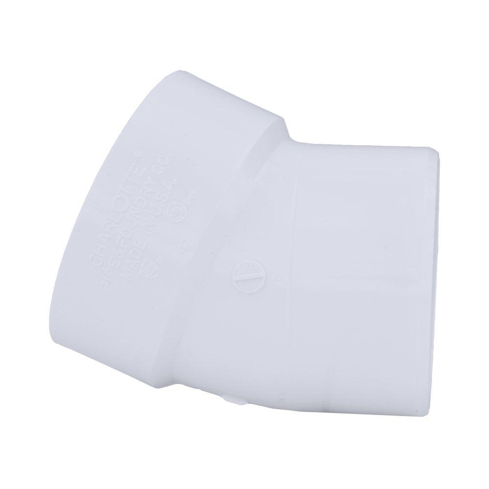 White PVC DWV 22-1/2&deg; Street Elbow 