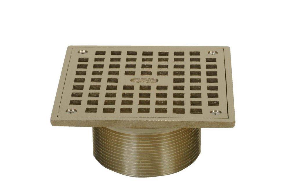 PROFLO&reg; Nickel 6 in. Full Brass Square Grate 