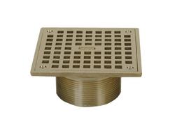 6 in. Full Brass Square Grate in Nickel