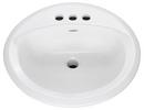 19-1/8 in. Drop-in Round Vitreous China Bathroom Sink in White