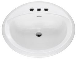 19-1/8 in. Drop-in Round Vitreous China Bathroom Sink in White
