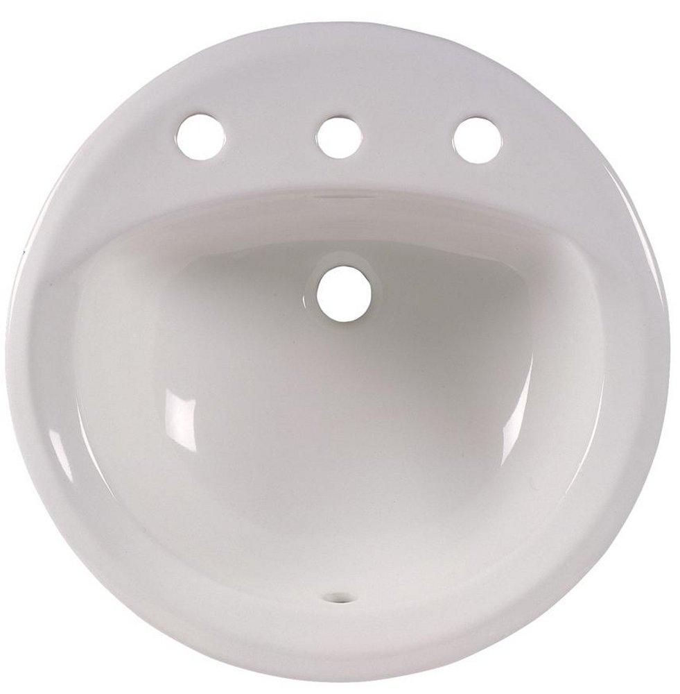 American Standard Bone White Drop-in Bathroom Sink 
