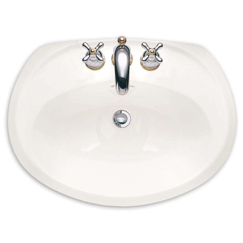 American Standard White 24 x 18 in. Self-Rimming ADA Vitreous China Lavatory 4 in. Centers 