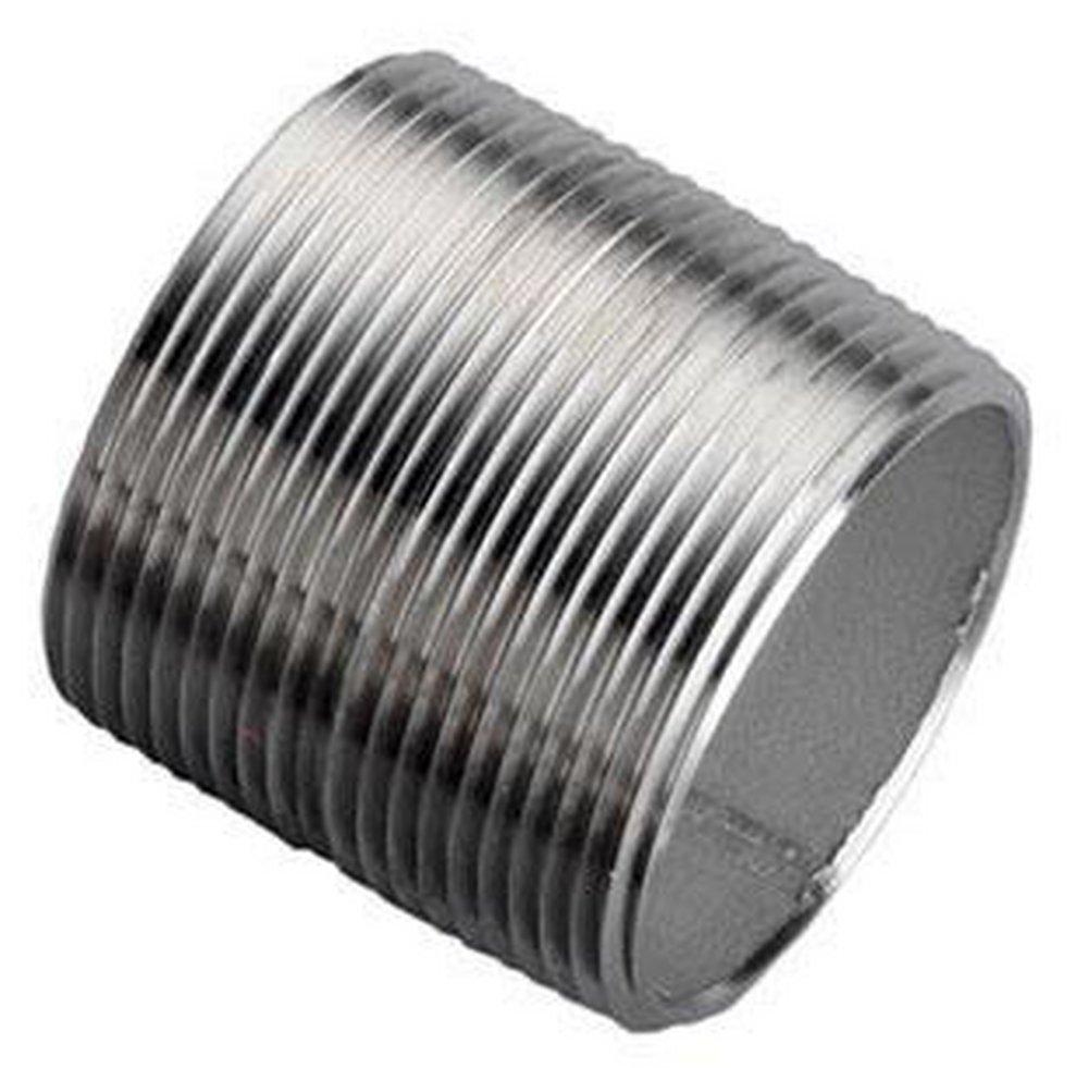 Close Threaded x Plain End Schedule 40 Domestic 304L Stainless Steel Nipple 