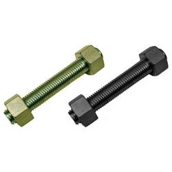 1/2 x 3-1/4 in. Alloy Steel and Carbon Steel Stud and Double Hex Nut