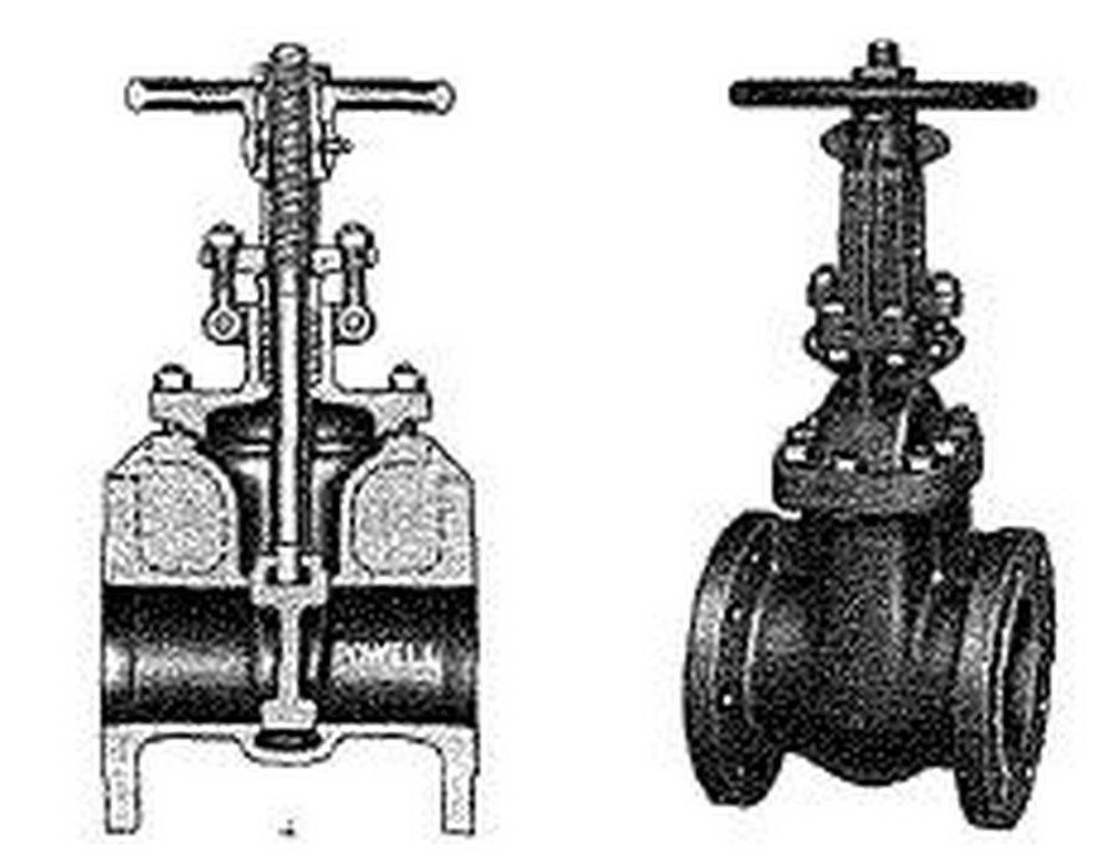 Powell Valves 150# RF FLG CF8M T10 Gate Valve PTFE Packing, API-603, Stainless Steel 316 Body, Trim 10, Bolted Bonnet 
