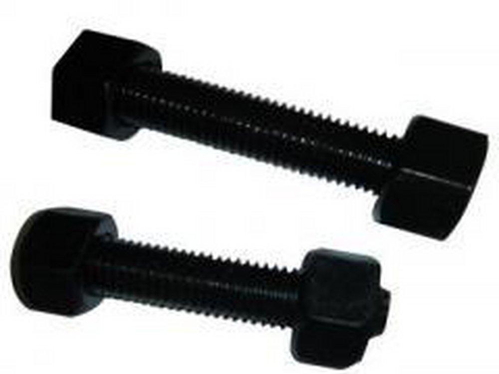 Black 1-1/8 in. Alloy Steel and Carbon Steel Stud and Double Hex Nut 