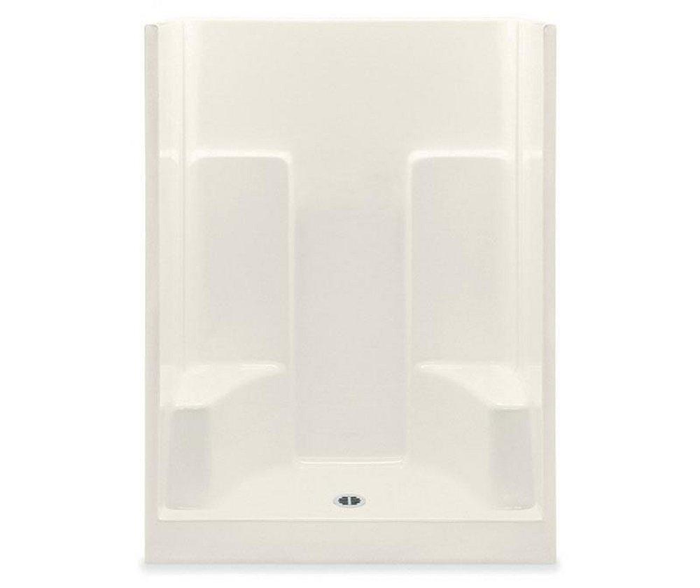 Aquatic Biscuit 60 x 35 in. Shower with Two Seats 