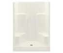 Aquatic Biscuit 60 x 35 in. Shower with Two Seats 