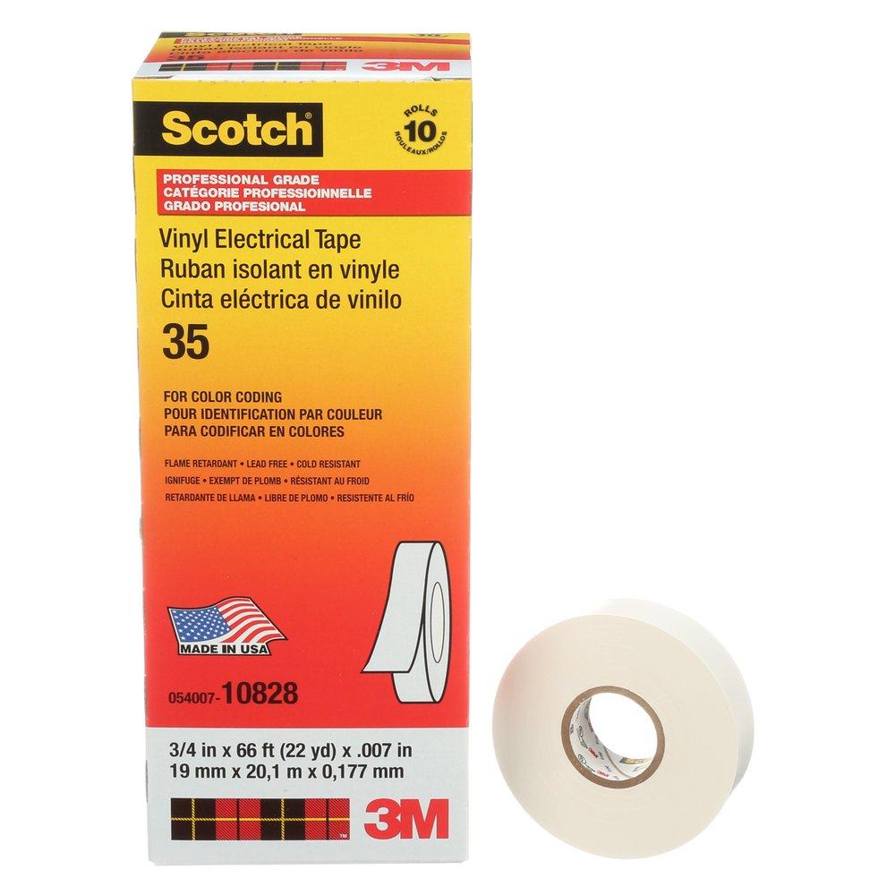 3M&trade; Scotch&reg; White Electric Insulation Tape in White 