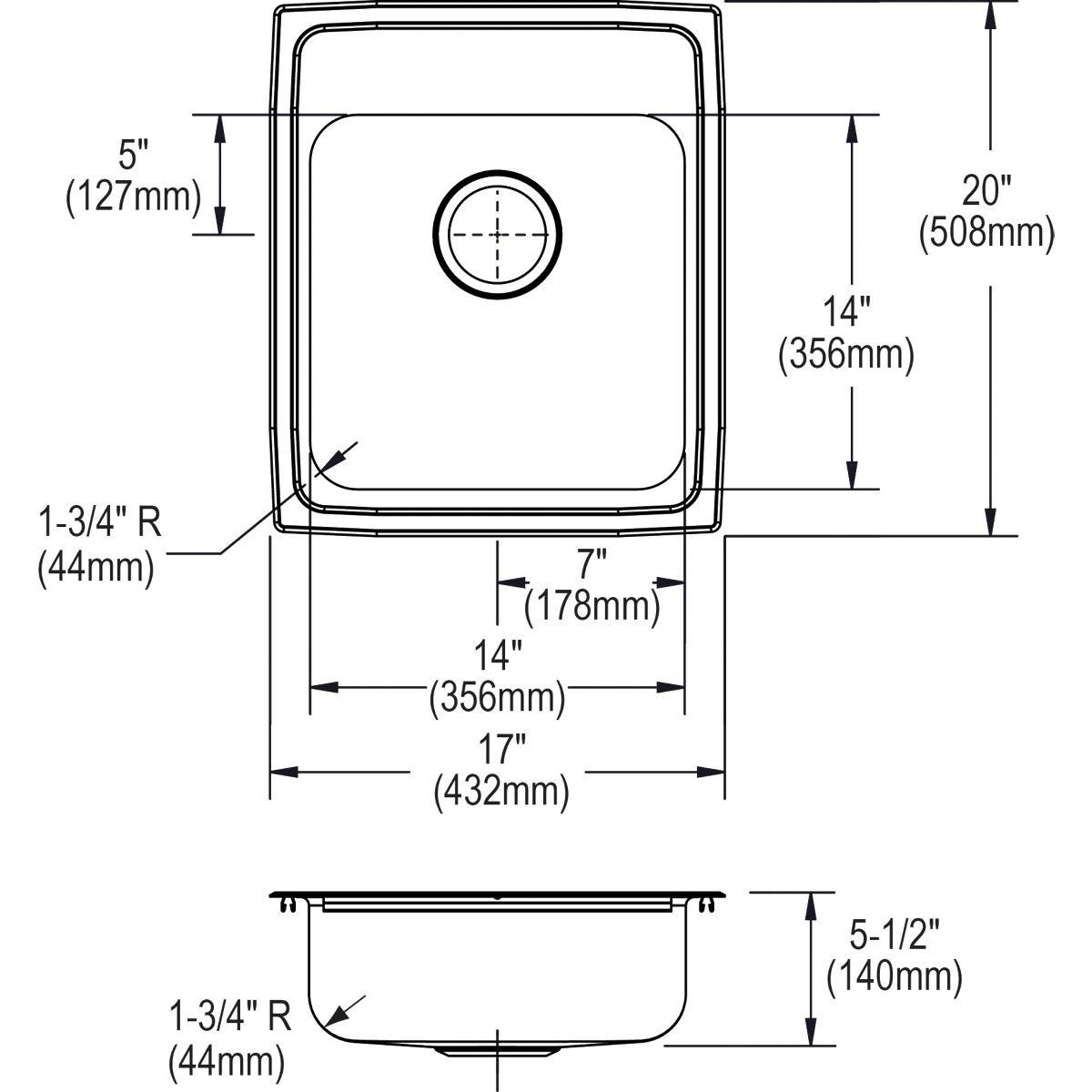 Dayton Stainless Steel Strainer in Polished Chrome 