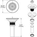Elkay Polished Stainless Steel 3-1/2 in. Drain with Stopper 
