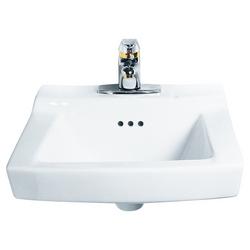 20 in. Wall Mount Rectangular Vitreous China Bathroom Sink in White