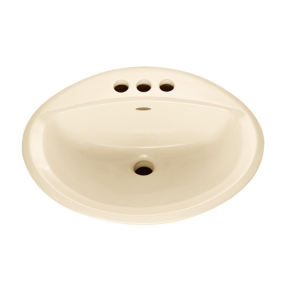 American Standard Bone Drop-in Bathroom Sink 