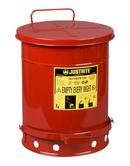 Justrite Red 10 gal Oily Waste Can in Red 