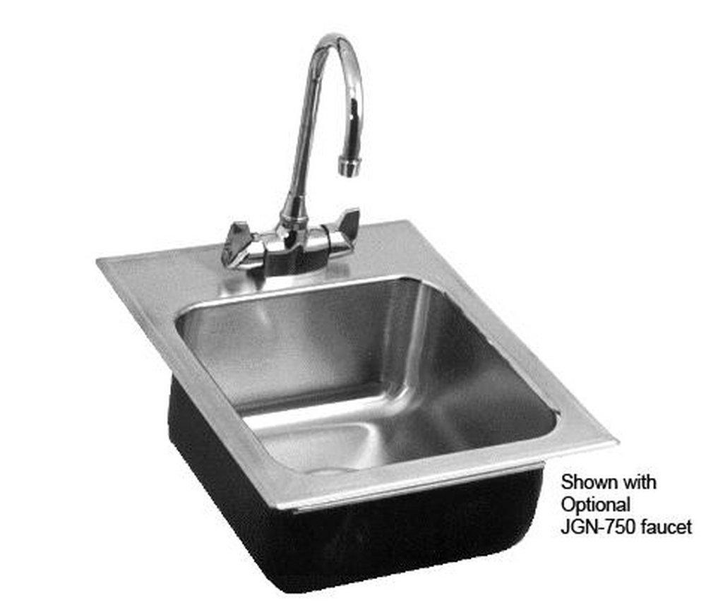Just Manufacturing Satin 19 x 17-1/2 in. Stainless Steel Single Bowl Drop-in Kitchen Sink in No. 4 