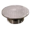 3 in. Threaded Cleanout Spud with 5 in. Round Nickel Bronze Cover 