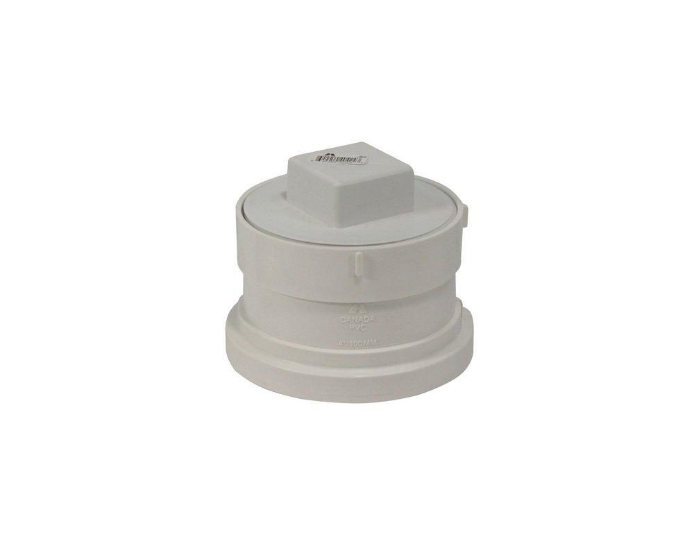 TRENCH TOUGH PLUS Gasket x MPT Sewer Straight SDR 35 PVC Clean-Out Adapter Plug with Ring 