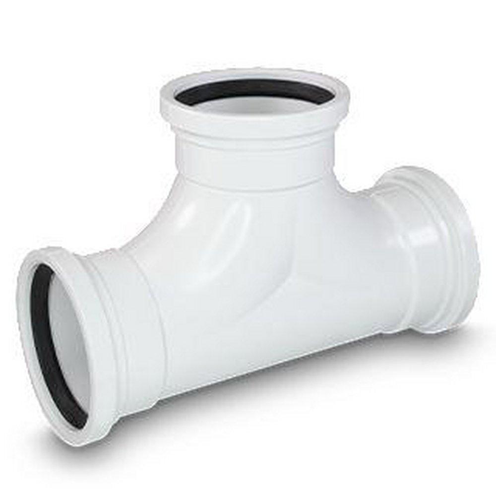 TRENCH TOUGH PLUS Gasket Plastic 2-Way Sewer Tee 