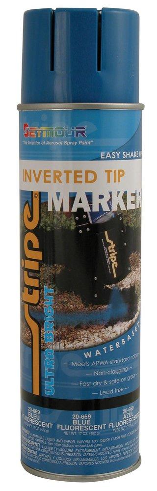 Seymour of Sycamore Fluorescent Blue 20 oz. Upside Down Marking Spray Paint 