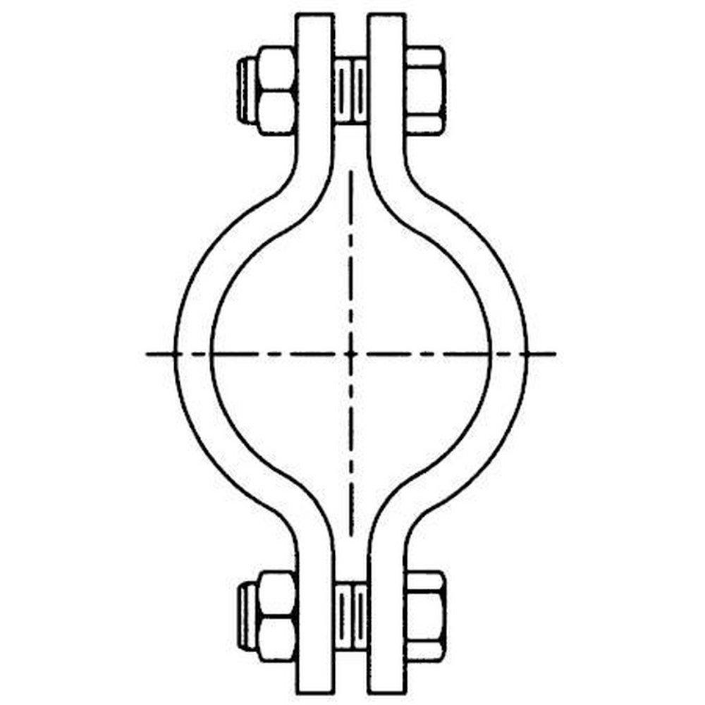 *NAS 1 PLTD MED SPLT PIPE CLMP 
