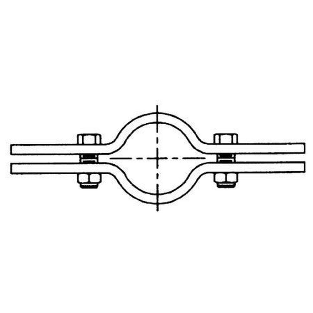 nVent CADDY Silver Electrogalvanized Steel Riser Clamp for Fire Protection 