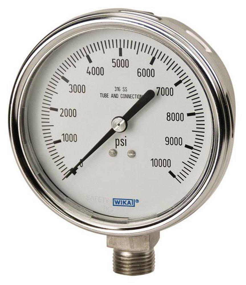 WIKA Black 2-1/2 in. Dry Pressure Gauge 