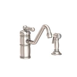 Single Handle Kitchen Faucet with Side Spray in Satin Nickel - PVD