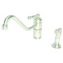 Single Handle Kitchen Faucet with Side Spray in Satin Nickel - PVD