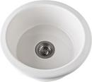18 in. Round Fireclay Sink in Biscuit
