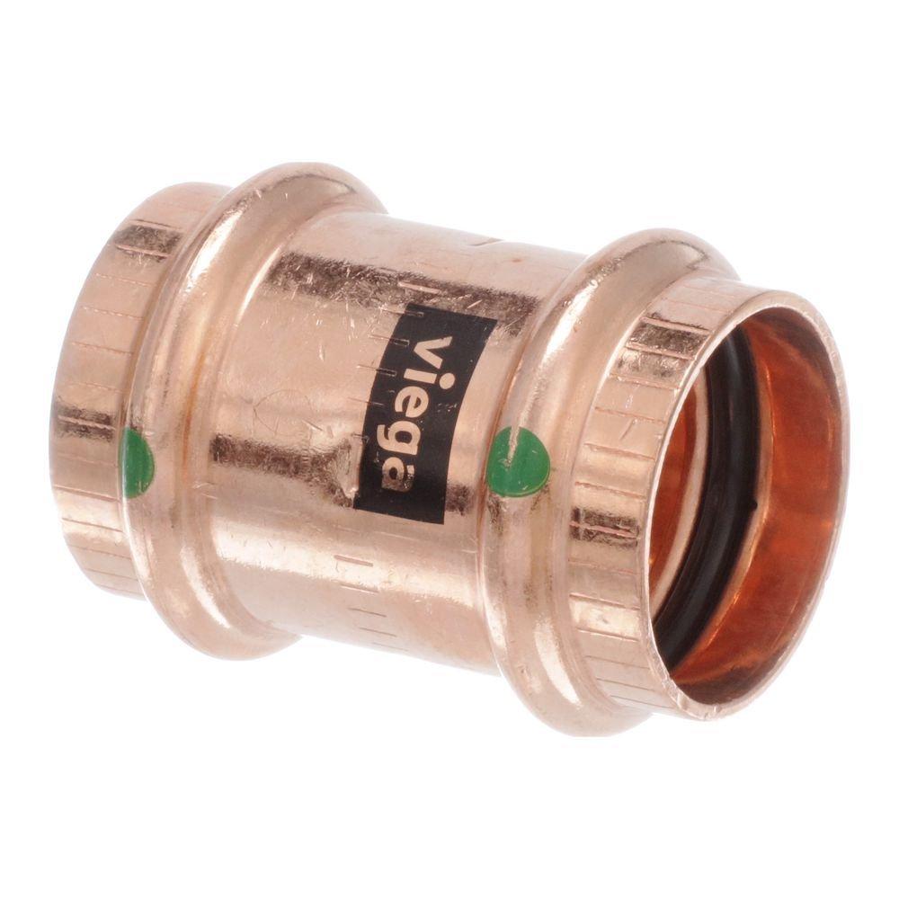 Viega Press 200# Copper Coupling with Stop and EPDM O-ring 